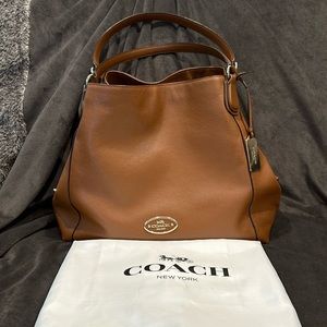 Coach, Brown pebble leather